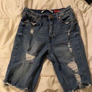 Distressed Bermuda Shorts